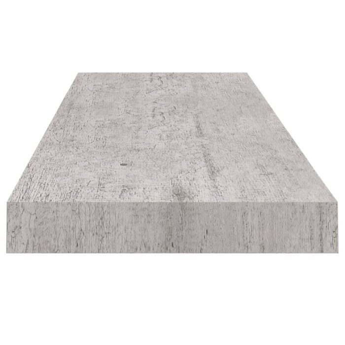 Étagères murales flottantes 2 pcs gris béton 80x23,5x3,8 cm MDF – Image 4