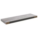 Étagères murales flottantes 2 pcs gris béton 80x23,5x3,8 cm MDF – Image 5