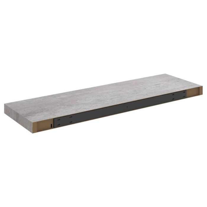 Étagères murales flottantes 2 pcs gris béton 80x23,5x3,8 cm MDF – Image 5