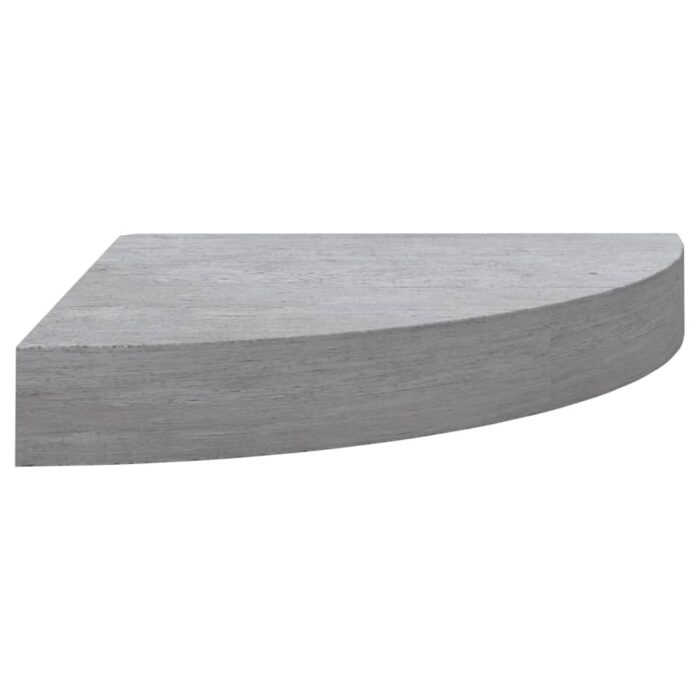 Étagères d'angle murales 2 pcs Gris béton 25x25x3,8 cm MDF – Image 2