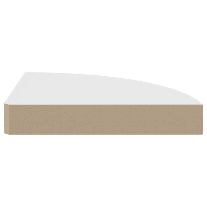 Étagère d'angle murale Chêne et blanc 35x35x3,8 cm MDF – Image 3