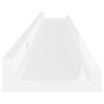 Étagères murales 2 pcs Blanc brillant 80x9x3 cm – Image 6