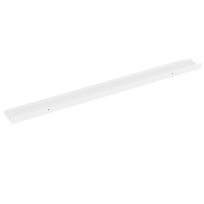 Étagères murales 2 pcs Blanc brillant 100x9x3 cm – Image 2