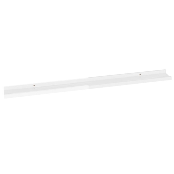 Étagères murales 2 pcs Blanc brillant 100x9x3 cm – Image 3