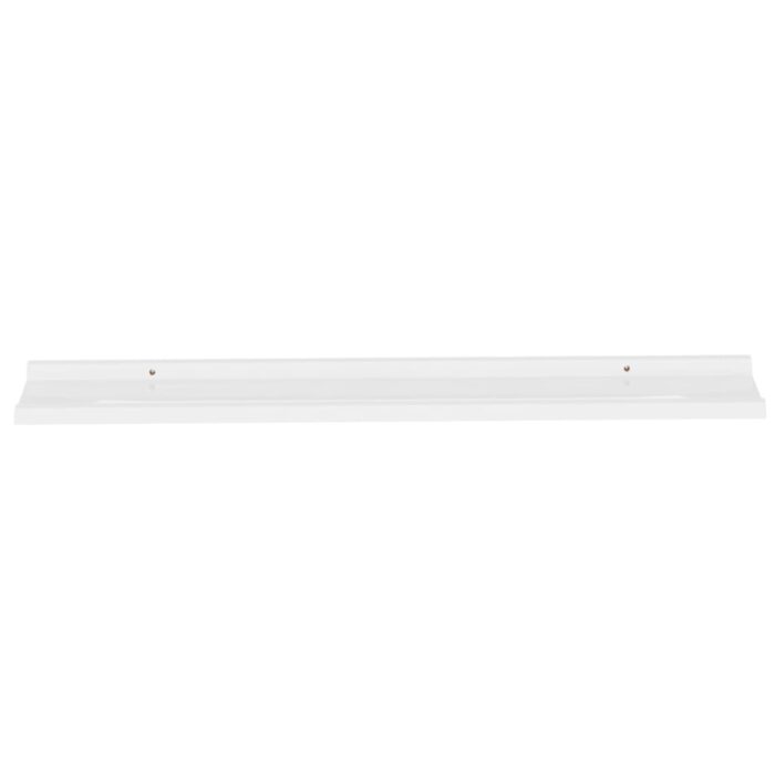 Étagères murales 2 pcs Blanc brillant 100x9x3 cm – Image 4