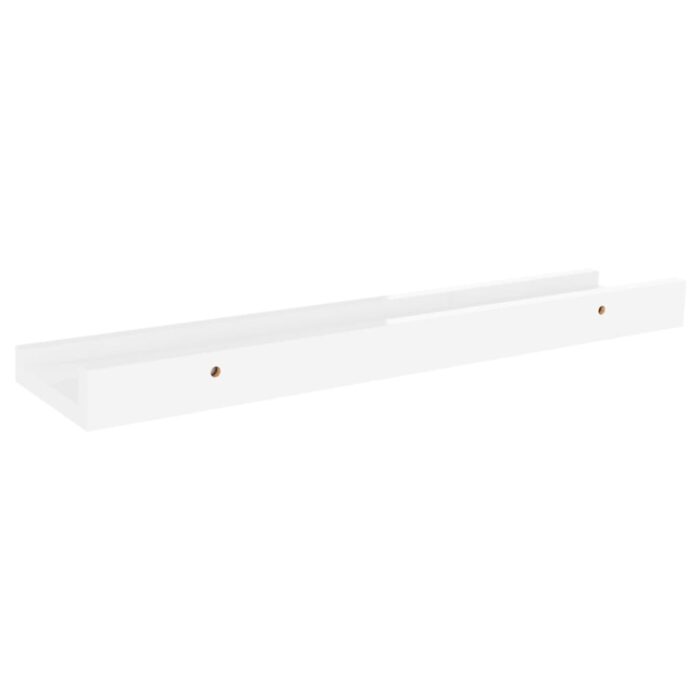 Étagères murales 4 pcs Blanc brillant 40x9x3 cm – Image 4