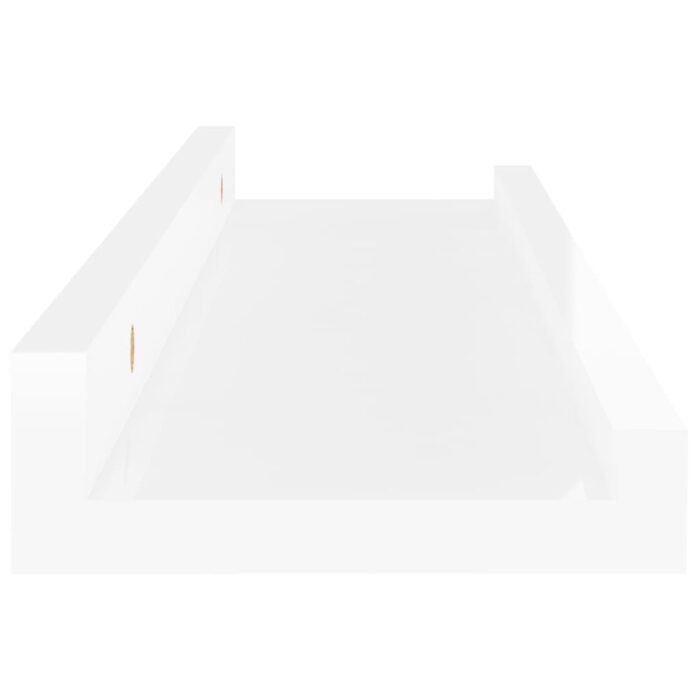 Étagères murales 4 pcs Blanc brillant 40x9x3 cm – Image 5
