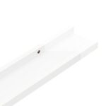 Étagères murales 4 pcs Blanc brillant 40x9x3 cm – Image 6