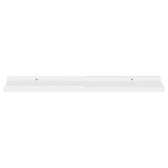 Étagères murales 4 pcs Blanc brillant 80x9x3 cm – Image 2