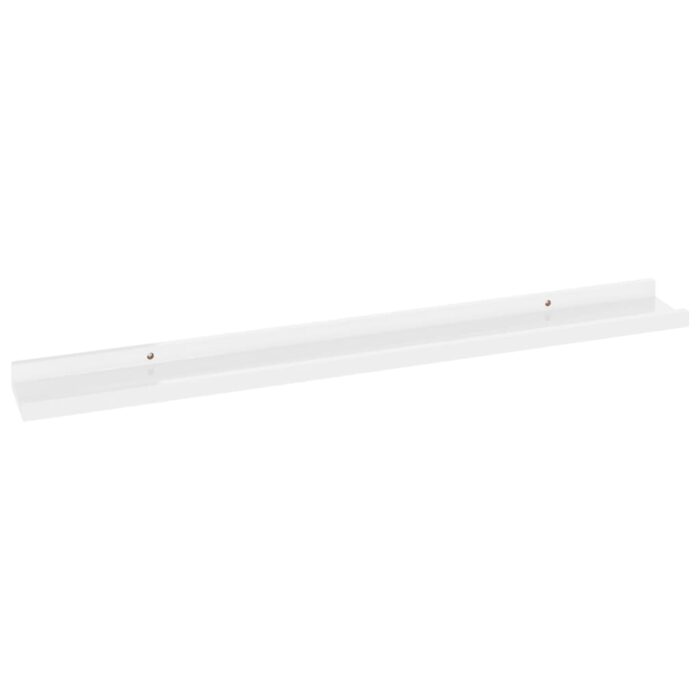 Étagères murales 4 pcs Blanc brillant 80x9x3 cm – Image 4
