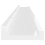 Étagères murales 4 pcs Blanc brillant 100x9x3 cm – Image 6