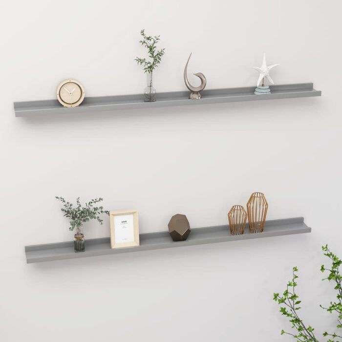 VXL8720286417744_m_en_hd_1.jpg Étagères murales 2 pcs Gris 115x9x3 cm – Image 1