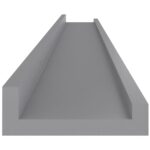 Étagères murales 4 pcs Gris 100x9x3 cm – Image 5