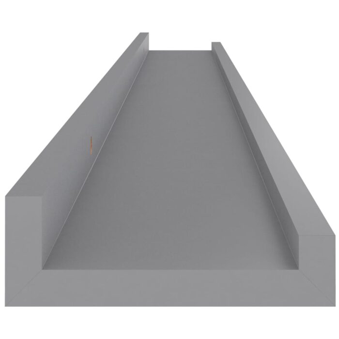 Étagères murales 4 pcs Gris 100x9x3 cm – Image 5