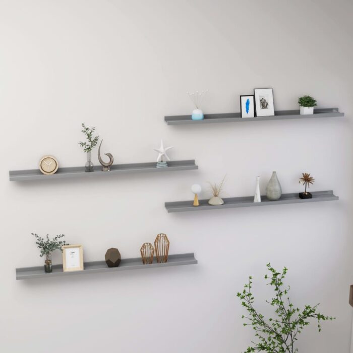 VXL8720286417782_m_en_hd_1.jpg Étagères murales 4 pcs Gris 100x9x3 cm – Image 1