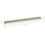 Étagères murales 4 pcs blanc et chêne sonoma 60x9x3 cm – Image 7