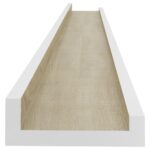 Étagères murales 4 pcs blanc et chêne sonoma 100x9x3 cm – Image 4