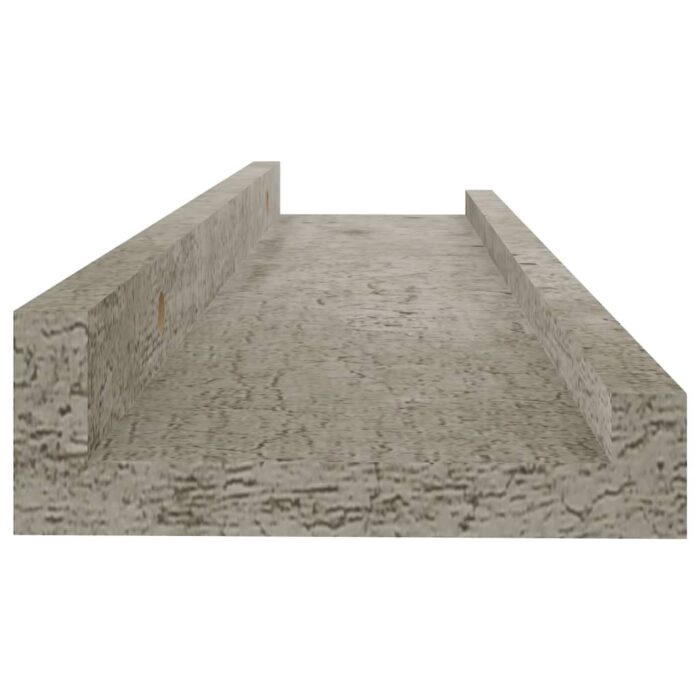 Étagères murales 4 pcs Gris béton 40x9x3 cm – Image 4