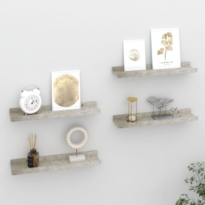 VXL8720286418055_m_en_hd_1.jpg Étagères murales 4 pcs Gris béton 40x9x3 cm – Image 1