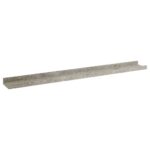 Étagères murales 4 pcs Gris béton 80x9x3 cm – Image 2