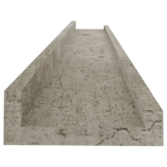 Étagères murales 4 pcs Gris béton 80x9x3 cm – Image 4