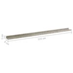 Étagères murales 4 pcs Gris béton 115x9x3 cm – Image 2