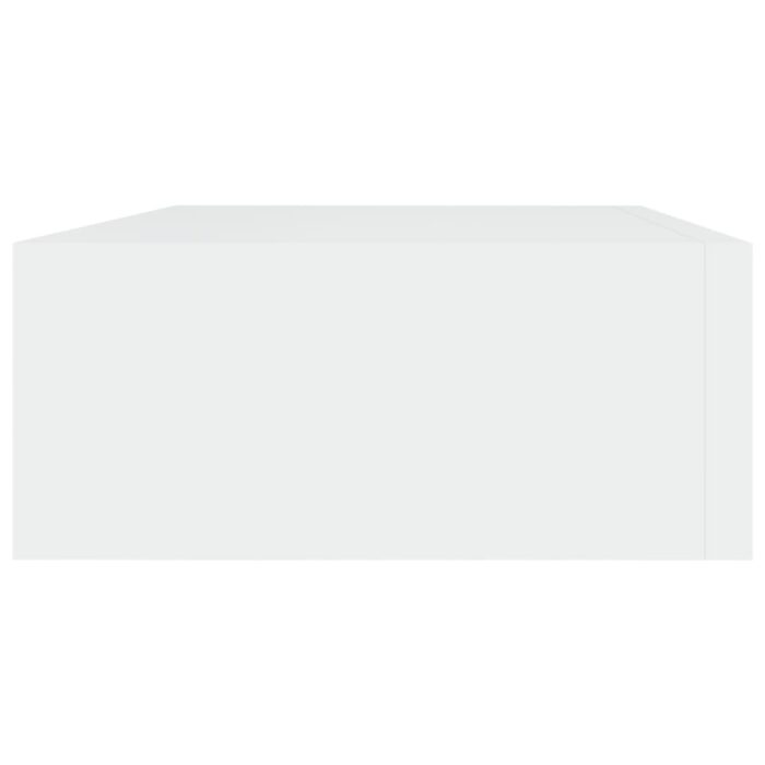 Étagères à tiroirs murales 2 pcs Blanc 40x23,5x10 cm MDF – Image 4