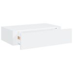Étagères à tiroirs murales 2 pcs Blanc 40x23,5x10 cm MDF – Image 5