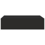 Étagères à tiroirs murales 2 pcs noir 40x23,5x10 cm MDF – Image 3