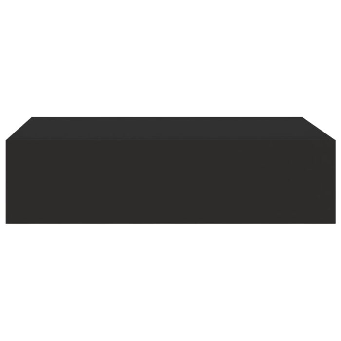 Étagères à tiroirs murales 2 pcs noir 40x23,5x10 cm MDF – Image 3