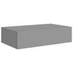 Étagères à tiroirs murales 2 pcs gris 40x23,5x10 cm MDF – Image 2
