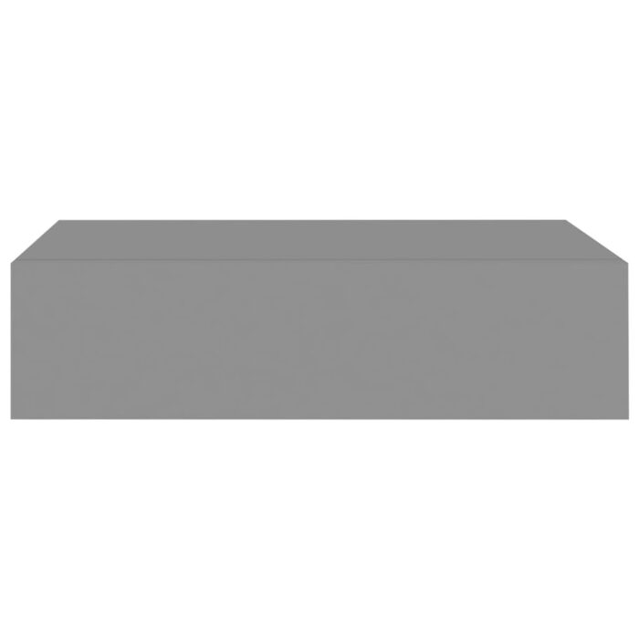 Étagères à tiroirs murales 2 pcs gris 40x23,5x10 cm MDF – Image 3
