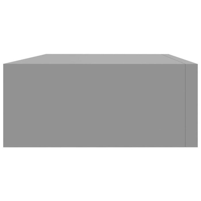 Étagères à tiroirs murales 2 pcs gris 40x23,5x10 cm MDF – Image 4