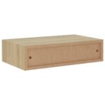 Étagère à tiroir murale chêne 40x23,5x10 cm MDF – Image 5