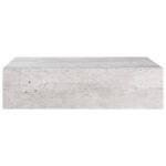 Étagères à tiroir murales 2 pcs Gris béton 40x23,5x10 cm MDF – Image 3