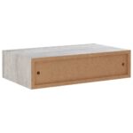 Étagères à tiroir murales 2 pcs Gris béton 40x23,5x10 cm MDF – Image 6