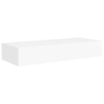 Étagères à tiroirs murales 2 pcs Blanc 60x23,5x10 cm MDF – Image 2