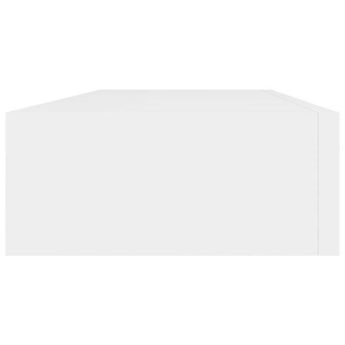 Étagères à tiroirs murales 2 pcs Blanc 60x23,5x10 cm MDF – Image 4