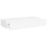 Étagères à tiroirs murales 2 pcs Blanc 60x23,5x10 cm MDF – Image 5