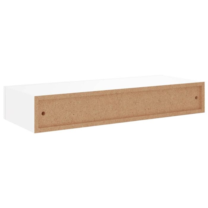 Étagères à tiroirs murales 2 pcs Blanc 60x23,5x10 cm MDF – Image 6