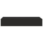 Étagères à tiroirs murales 2 pcs Noir 60x23,5x10 cm MDF – Image 3