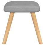 Chaise de relaxation avec tabouret Gris clair Tissu – Image 8