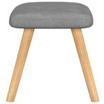 Chaise de relaxation avec tabouret Gris foncé Tissu – Image 8