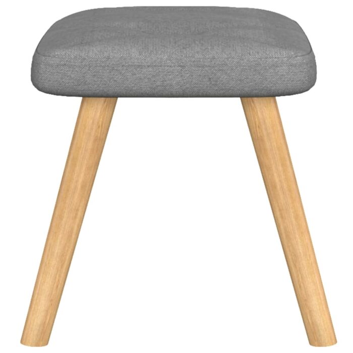 Chaise de relaxation avec tabouret Gris foncé Tissu – Image 8