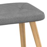 Chaise de relaxation avec tabouret Gris foncé Tissu – Image 9