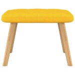 Chaise de relaxation avec tabouret Jaune moutarde Tissu – Image 7