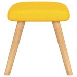 Chaise de relaxation avec tabouret Jaune moutarde Tissu – Image 8
