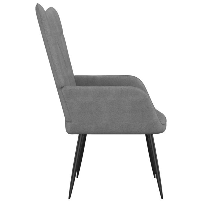 Chaise de relaxation Gris foncé Tissu – Image 2