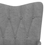 Chaise à bascule Gris foncé Tissu – Image 4