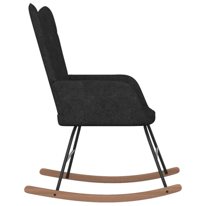 Chaise à bascule Noir Tissu – Image 2